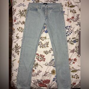 A.P.C. Light Blue Straight Men Jeans